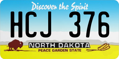 ND license plate HCJ376