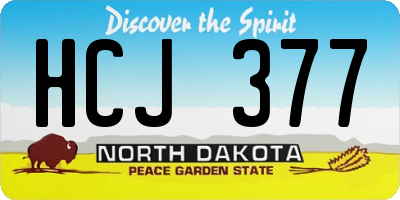 ND license plate HCJ377