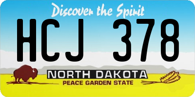 ND license plate HCJ378