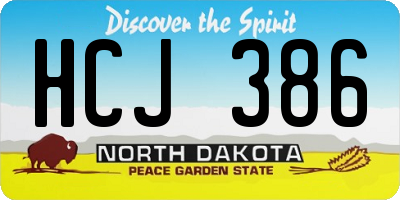 ND license plate HCJ386