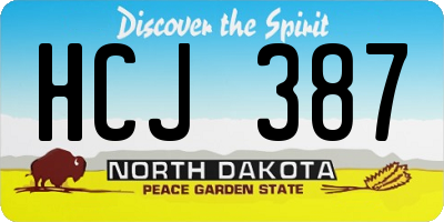 ND license plate HCJ387