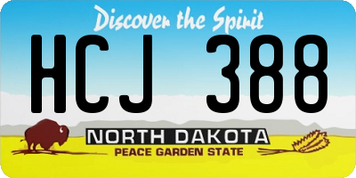 ND license plate HCJ388