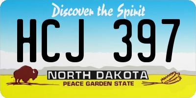 ND license plate HCJ397