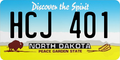 ND license plate HCJ401