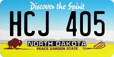 ND license plate HCJ405