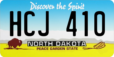 ND license plate HCJ410