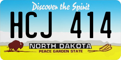 ND license plate HCJ414