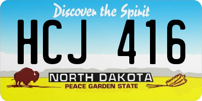 ND license plate HCJ416