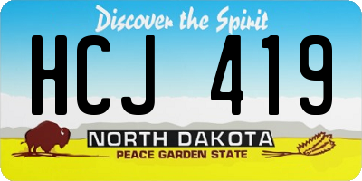 ND license plate HCJ419