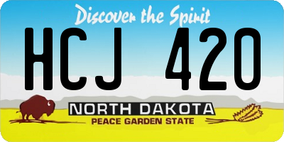 ND license plate HCJ420