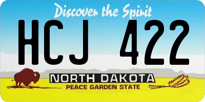 ND license plate HCJ422