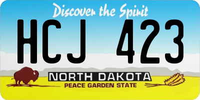 ND license plate HCJ423