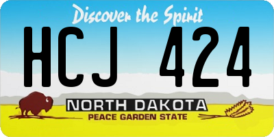 ND license plate HCJ424