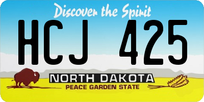 ND license plate HCJ425