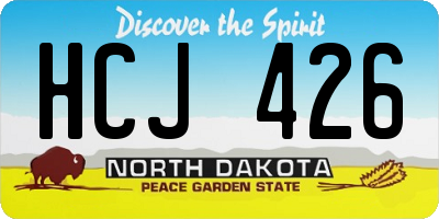 ND license plate HCJ426