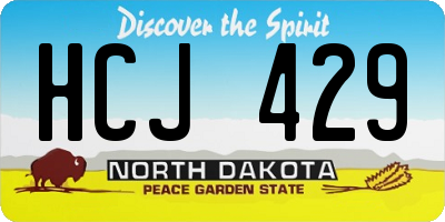 ND license plate HCJ429
