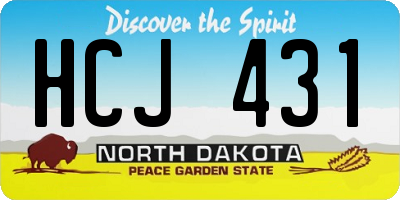 ND license plate HCJ431