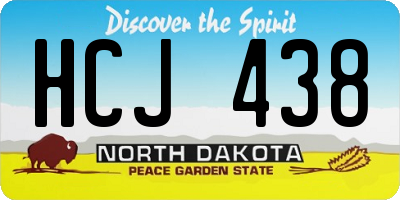 ND license plate HCJ438