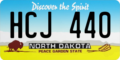 ND license plate HCJ440