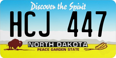 ND license plate HCJ447