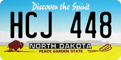 ND license plate HCJ448