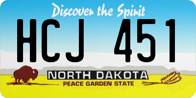 ND license plate HCJ451