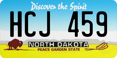 ND license plate HCJ459