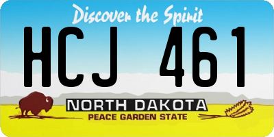 ND license plate HCJ461