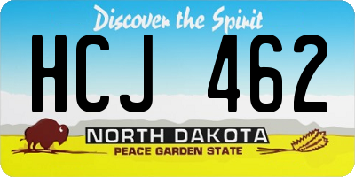 ND license plate HCJ462