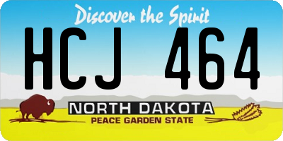 ND license plate HCJ464