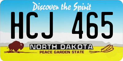 ND license plate HCJ465