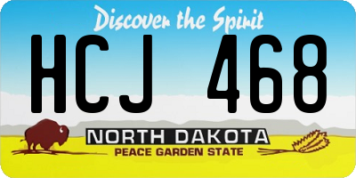 ND license plate HCJ468