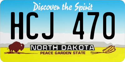 ND license plate HCJ470