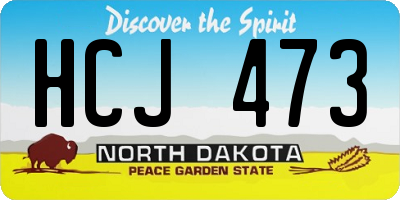 ND license plate HCJ473