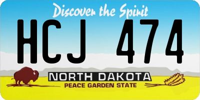 ND license plate HCJ474