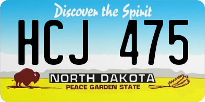 ND license plate HCJ475