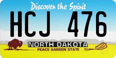 ND license plate HCJ476