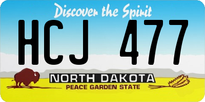 ND license plate HCJ477