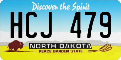 ND license plate HCJ479