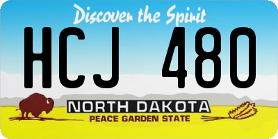 ND license plate HCJ480