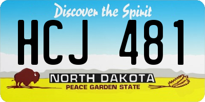 ND license plate HCJ481