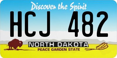 ND license plate HCJ482
