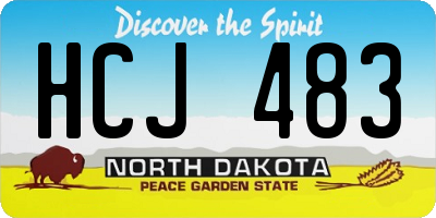 ND license plate HCJ483