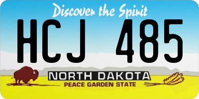 ND license plate HCJ485