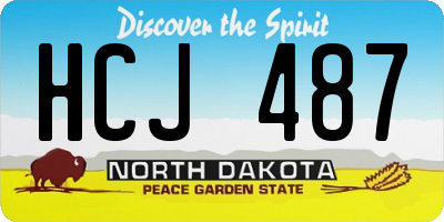 ND license plate HCJ487