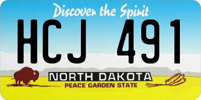 ND license plate HCJ491