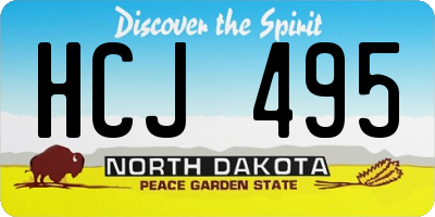 ND license plate HCJ495