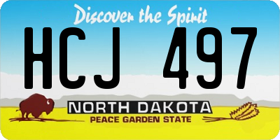 ND license plate HCJ497