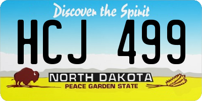 ND license plate HCJ499