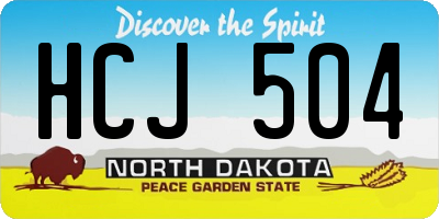 ND license plate HCJ504